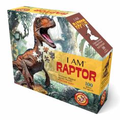 Акция на Пазл I am Динозавр Раптор 100 елементів (4016) от Будинок іграшок