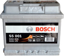 Акция на Автомобильный аккумулятор Bosch 6СТ-52 Н (S5001) 52 Ач (-/+) Euro 520 А (0 092 S50 010) от Rozetka