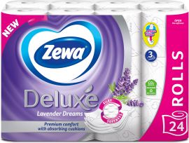 Акция на Туалетная бумага Zewa Deluxe с ароматом лаванды 3 слоя 24 рулонов (7322541184944) от Rozetka