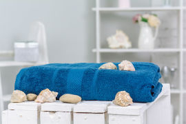 Акция на Махровое полотенце 5015 SoftNess Blueberry Mirson 40х70 см от Podushka