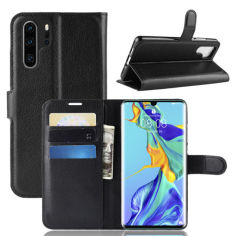 Акція на Чехол-книжка Litchie Wallet для Huawei P30 Pro Black від Allo UA