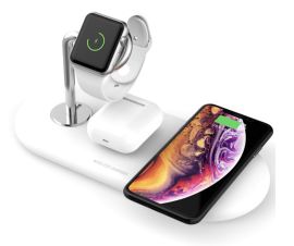Акція на Charging Master Wireless Charger Stand 10W White for Apple iPhone, Apple Watch and Apple AirPods від Y.UA