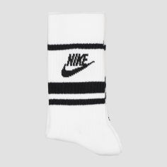 Акция на Набор носков Nike U Nk Crew Nsw Essential Stripe CQ0301-103 34-38 (S) 3 пары Белый с черным (193151701800) от Rozetka