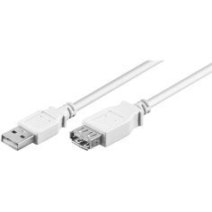 Акция на Кабель устройств-удлинитель Goobay USB2.0 A M / F 0.6m AWG24 + 28 2xShielded D = 4.0mm Cu белый (75.09.6197) от Allo UA