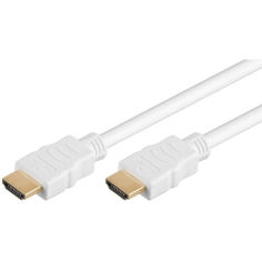 Акция на Кабель монитора-сигнальный Goobay HDMI M / M 0.5m HS + HEC + ARC 4K @ 30Hz D = 6.0mm белый (75.03.8580) от Allo UA