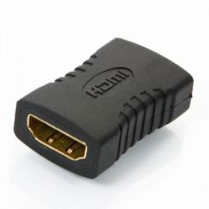 Акция на Переходник мониторный Lucom HDMI F/F (адаптер) прямой Gold черный (62.09.8002) от Allo UA