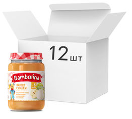 Акція на Упаковка пюре Bambolina Яблоко со сливками 190 г х 12 шт (4813163002080) від Rozetka UA