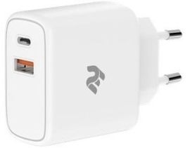 Акція на Сетевое ЗУ 2Е Wall Charger USB-C PD3.0, USB-A QC3.0, Max 30W, white від MOYO