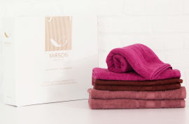 Акція на Набор махровых полотенец 5100 Elite Softness Fancy Mirson 6 шт в подарочной коробке 70х140 см - 6 шт від Podushka