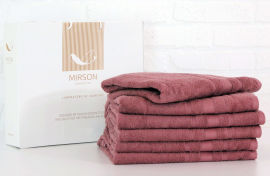 Акция на Набор махровых полотенец 5083 Elite Softness Violet Mirson 6 шт в подарочной коробке 70х140 см - 6 шт от Podushka