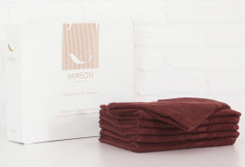 Акція на Набор махровых полотенец 5071 Elite Softness Brown Mirson 6 шт в подарочной коробке 50х90 см - 6 шт від Podushka