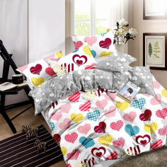 Акция на Постельное белье для детской кроватки 17-0532 Bright hearts бязь MirSon Детский комплект от Podushka