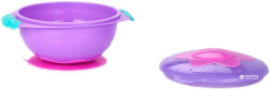 Акция на Тарелка для СВЧ - печи Nuby на присоске с крышкой "Улет! Посуда!" Розовая (5322prpl) (2000127070847) от Rozetka