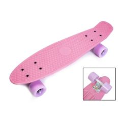 Акция на Скейтборд "Penny Board Pastel Series", Нежно-розовый, усиленный пластик, матовые колеса от Allo UA