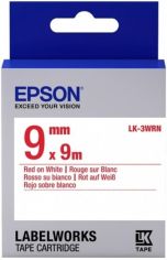 Акція на Картридж с лентой Epson LK3WRN принтеров LW-300/400/400VP/700 Std Red/Wht 9mm/9m (C53S653008) від MOYO