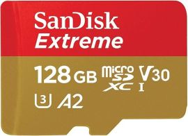 Акція на Карта памяти SanDisk microSDXC 128GB Class 10 Extreme UHS-I U3 A2 V30 (SDSQXA1-128G-GN6MN) від MOYO