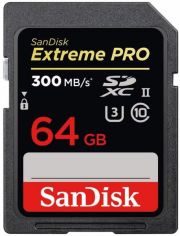 Акція на Карта памяти SanDisk SDXC 64GB C10 Extreme Pro UHS-II U3 V90 R300/W260MB/s (SDSDXDK-064G-GN4IN) від MOYO