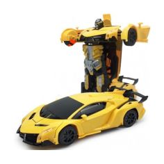 Акція на Машинка Трансформер с пультом Lamborghini Robot Car Size 112 Желтая 184758 від Allo UA