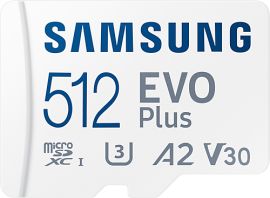 Акція на Samsung 512GB microSDXC Class 10 UHS-I U3 Evo Plus + adapter (MB-MC512KA/EU) від Y.UA