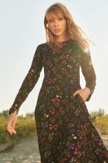 Акция на Квіткова сукня чорного кольору от Gepur