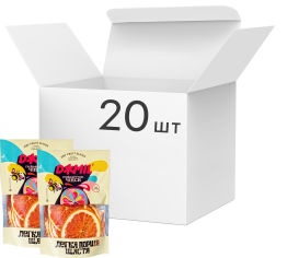 Акция на Упаковка чипсов фруктовых Джміль грейпфрутовых 40 г х 20 шт (4820235150334) от Rozetka