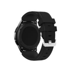 Акция на Ремешок 22мм для часов Gear S3 Classic | Gear S3 Frontier | Samsung Galaxy Watch 46mm силиконовый Black от Allo UA