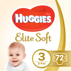 Акция на Подгузники Huggies Elite Soft 3 Mega 5-9 кг 72 шт (5029053578095) от Rozetka