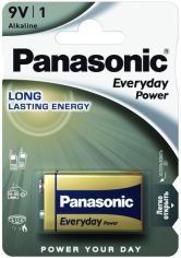 Акція на Батарейка Panasonic EVERYDAY POWER  6LR61 (6LF22, MN1604, MX1604) 1 шт. (6LR61REE/1B) від MOYO