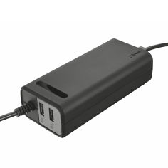 Акция на Универсальный блок питания TRUST Duo 90W Laptop charger with 2 USB ports (20878) от Foxtrot