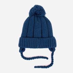 Акция на Зимняя шапка с завязками YO! CZ-376 38-40 см Синяя (5903999414351) от Rozetka
