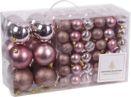 Акция на Большой набор елочных шаров Christmas Decoration 94 шт розовый (ACS100730) от Rozetka