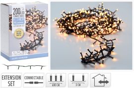 Акция на Гирлянда-удлинитель Christmas Decoration на 200 светодиодных лампочек теплого белого цвета 6 м (AX8439970) от Rozetka