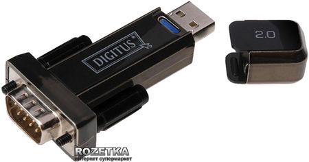 Акція на Адаптер Digitus USB to RS232 Black (DA-70156) від Rozetka UA