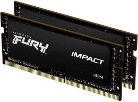 Акція на Память для ноутбука Kingston DDR4 3200 16GB KIT (8GBx2) SO-DIMM FURY Impact (KF432S20IBK2/16) від MOYO