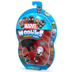 Акція на Ігровий набір Marvel Wooblies Магнітні фігурки з пусковим пристроєм в блістері 3 шт (WBM011) від Будинок іграшок