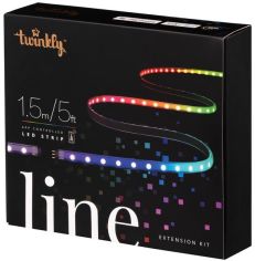 Акция на Удлинитель Smart LED подсветка Twinkly Line 100 RGB, Gen II, IP20, плюс 1,5м, кабель черный (TWL100ADP-B) от MOYO