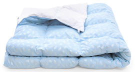Акция на Одеяло пуховое зима-плюс (особо теплое) 1861 Bio-Blue 50% пуха MirSon 140х205 см от Podushka