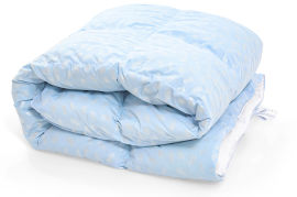 Акция на Одеяло детское пуховое зима-плюс (особо теплое) 1858 Bio-Blue 70% пуха MirSon 110х140 см от Podushka