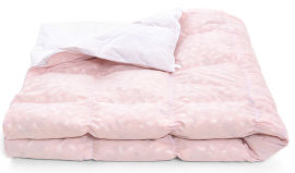 Акция на Одеяло детское пуховое зимнее 1853 Bio-Pink 50% пуха MirSon 110х140 см от Podushka
