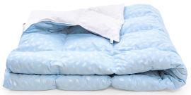 Акция на Одеяло пуховое зимнее 1852 Bio-Blue 50% пуха MirSon 140х205 см от Podushka