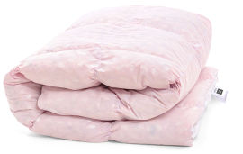 Акция на Одеяло детское пуховое зимнее 1850 Bio-Pink 70% пуха MirSon 110х140 см от Podushka