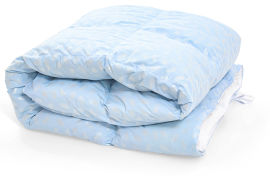 Акция на Одеяло пуховое зимнее 1849 Bio-Blue 70% пуха MirSon 140х205 см от Podushka