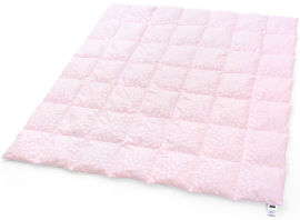 Акция на Одеяло детское пуховое демисезонное 1838 Bio-Pink 90% пуха MirSon 110х140 см от Podushka