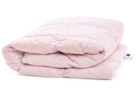Акция на Одеяло детское пуховое летнее 1832 Bio-Pink 70% пуха MirSon 110х140 см от Podushka