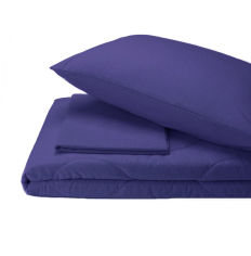 Акція на Набор хлопковый Silensa SoundSleep одеяло простынь наволочки синий 140х205 см від Podushka