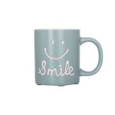 Акция на Чашка керамическая 330 мл Smile Limited Edition JH6634-3 зеленая от Podushka