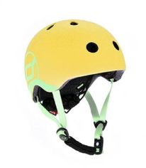 Акція на Шлем защитный детский Scoot&Ride лимон, с фонариком, 45-51см (XXS/XS) від Stylus