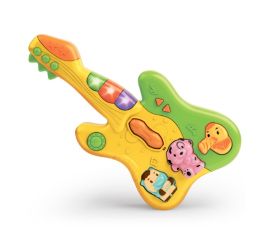 Акция на Музична іграшка Baby team Гітара жовта (8644-2) от Будинок іграшок
