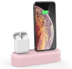 Акция на AhaStyle Dock Stand Pink (AHA-01550-PNK) for Apple iPhone and Apple AirPods от Stylus