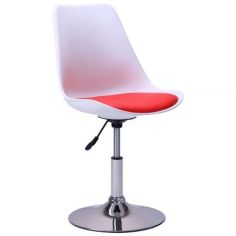 Акция на Барный стул Amf Aster chrome белый+красный (515535) от Stylus